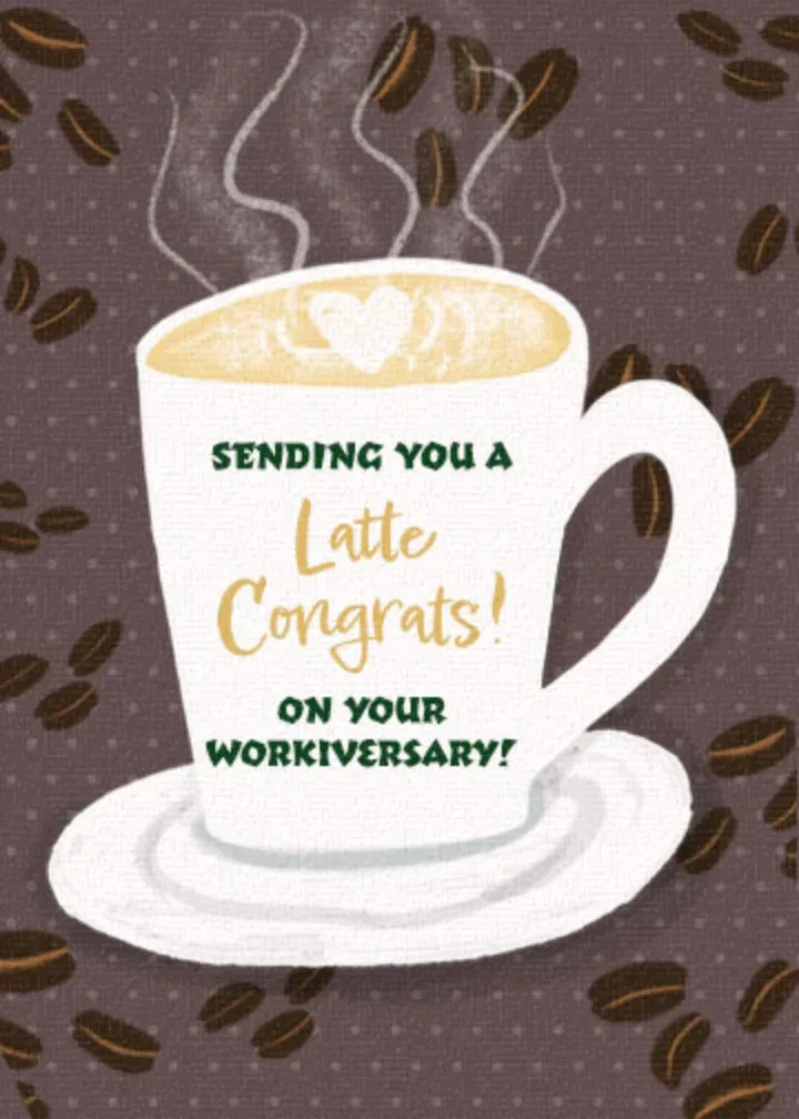 Latte Congrats card front