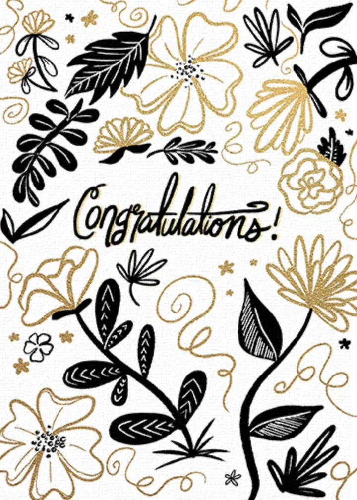Congratulations Floral card front