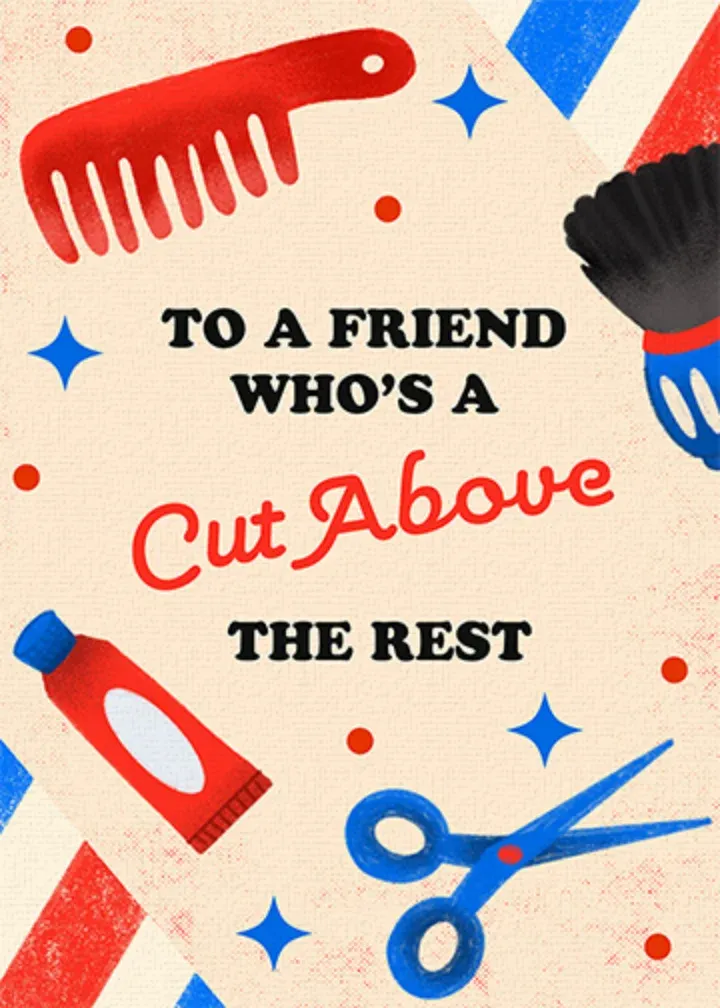 Cut Above Father's Day card front