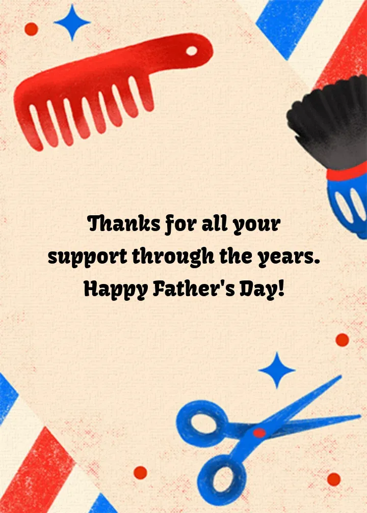 Cut Above Father's Day card inside right