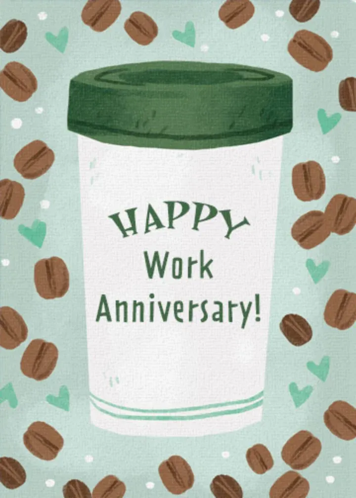 Anniversary Coffee card front