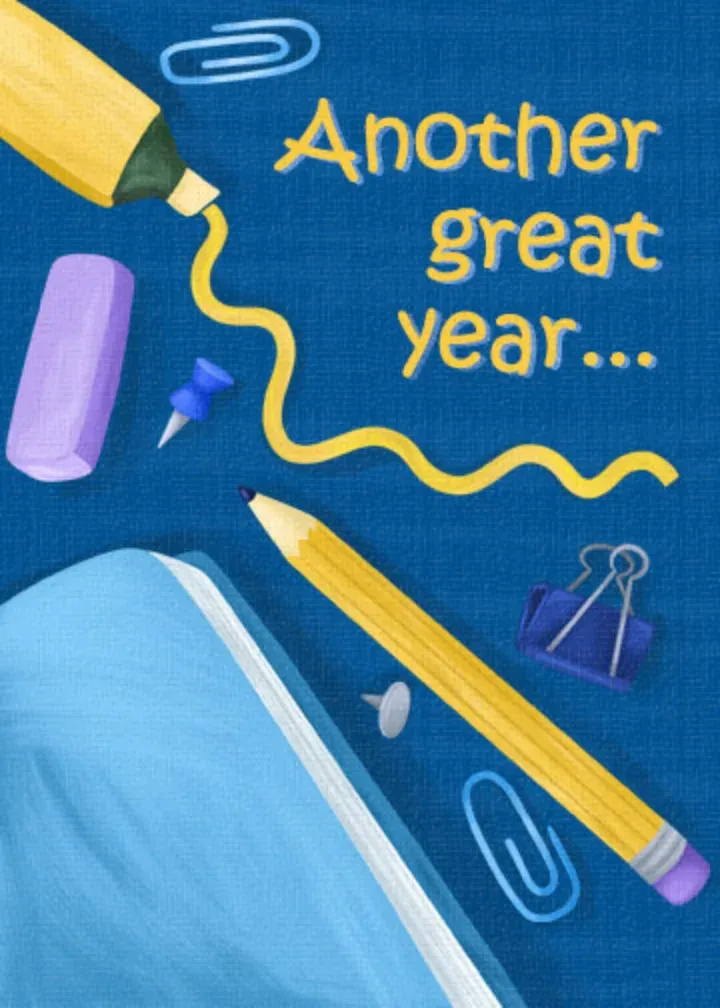 Anniversary Office Supplies card front