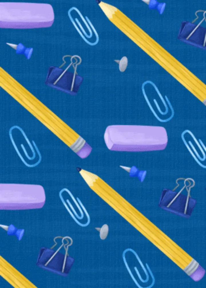 Anniversary Office Supplies card inside left