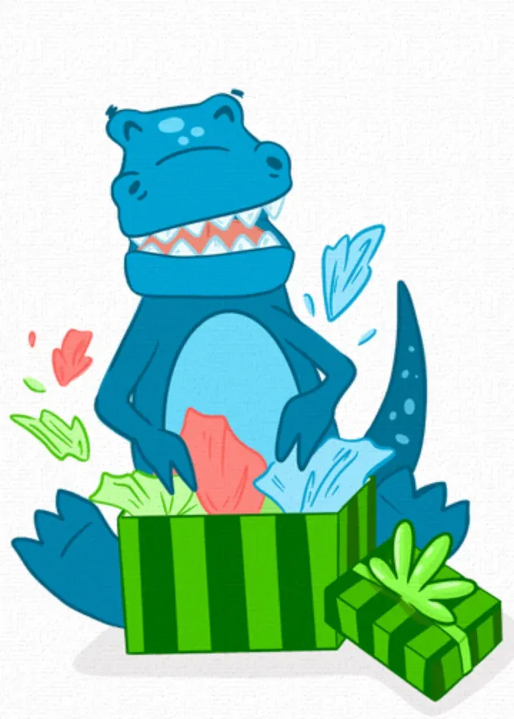 T-REXcellent Birthday card inside left