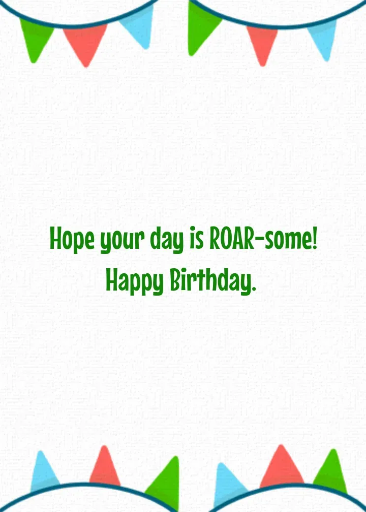 T-REXcellent Birthday card inside right