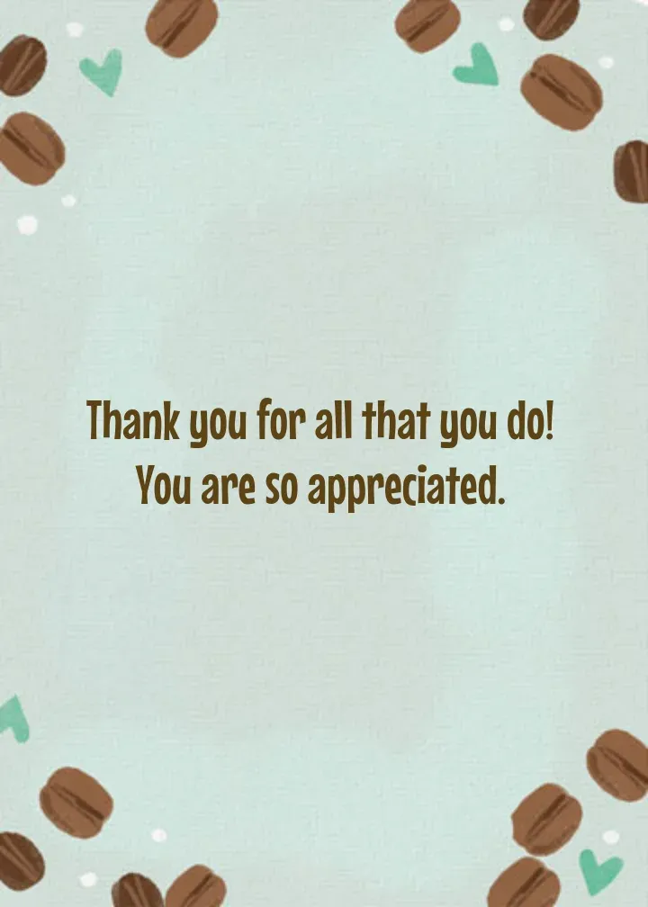 Employee Coffee card inside right