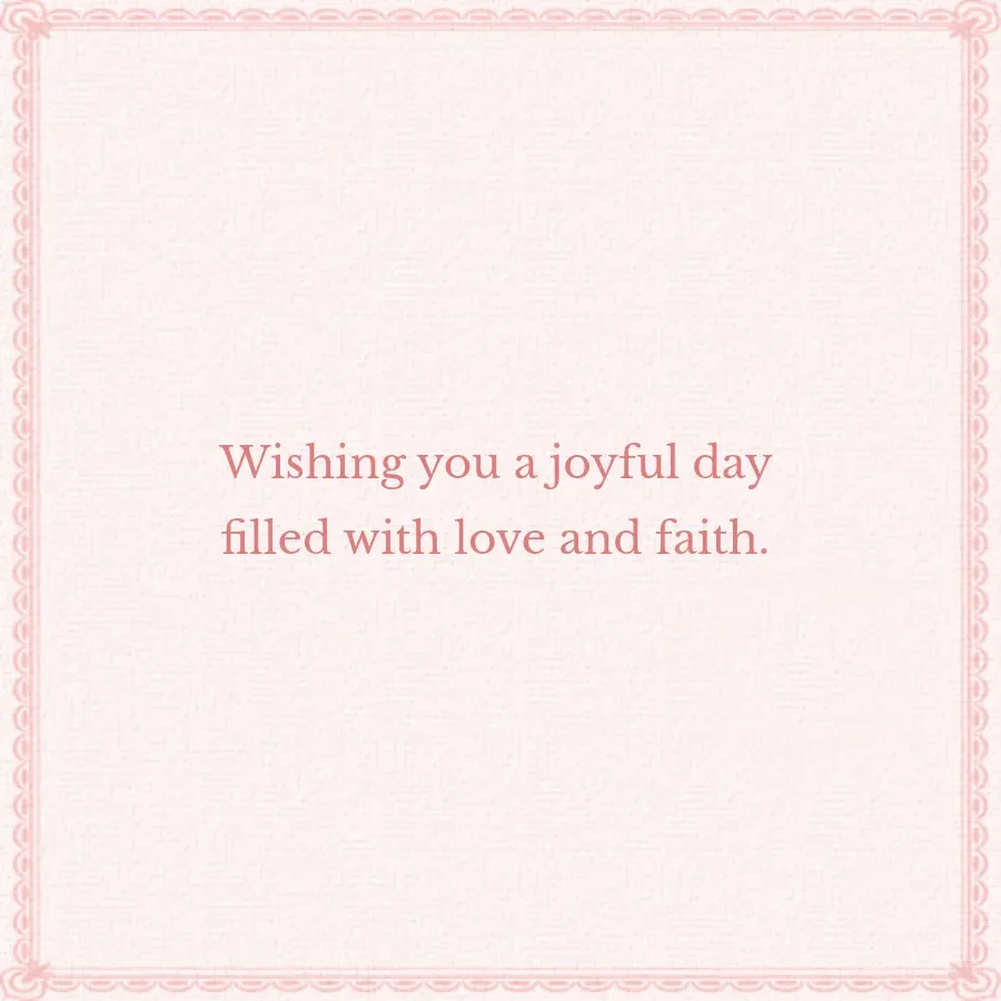 Pink Baptism Blessings card inside right