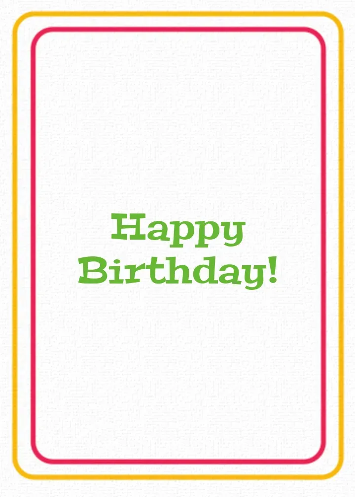Birthday Express card inside right