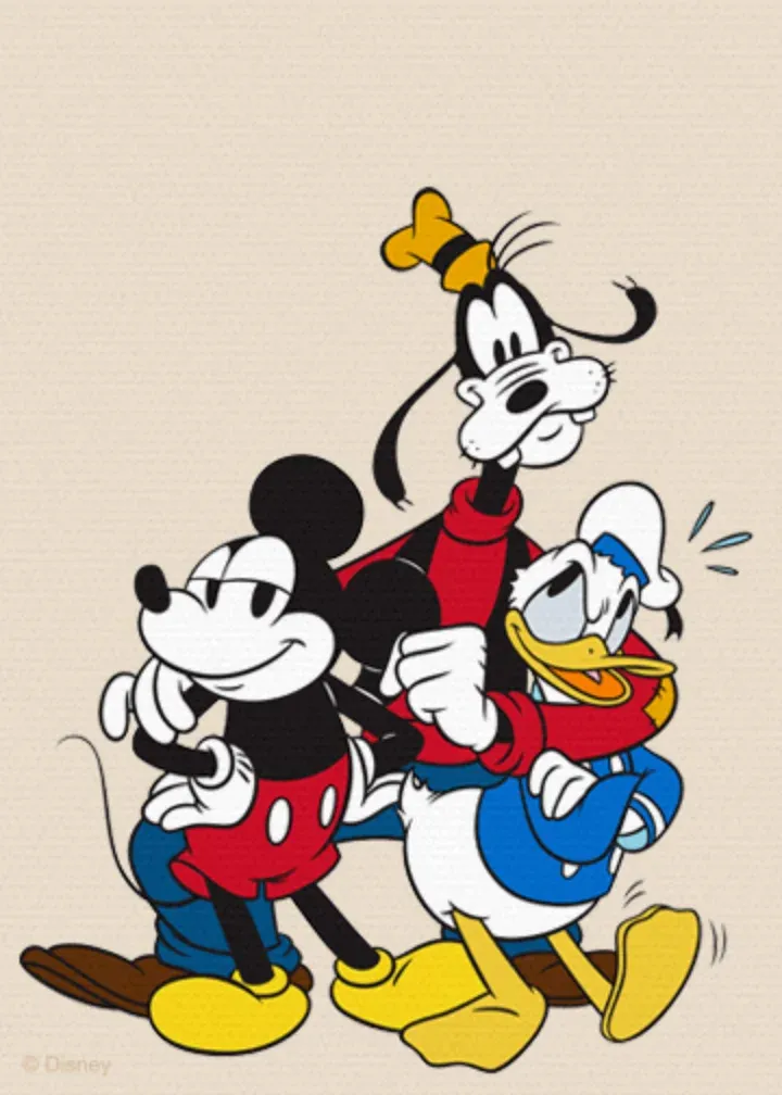 Mickey & Friends Thank You card inside left