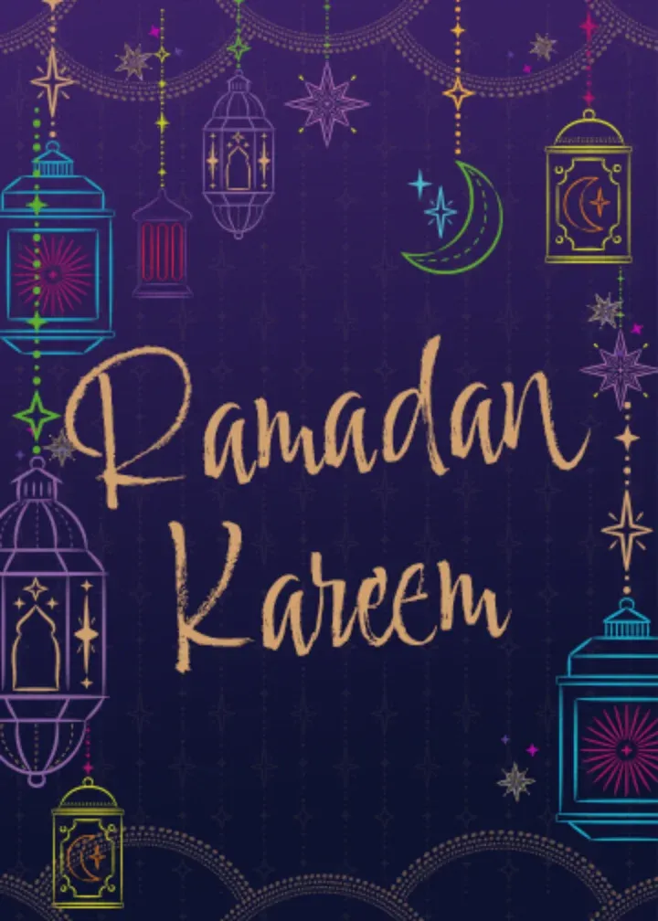 Ramadan Night Lanterns card front
