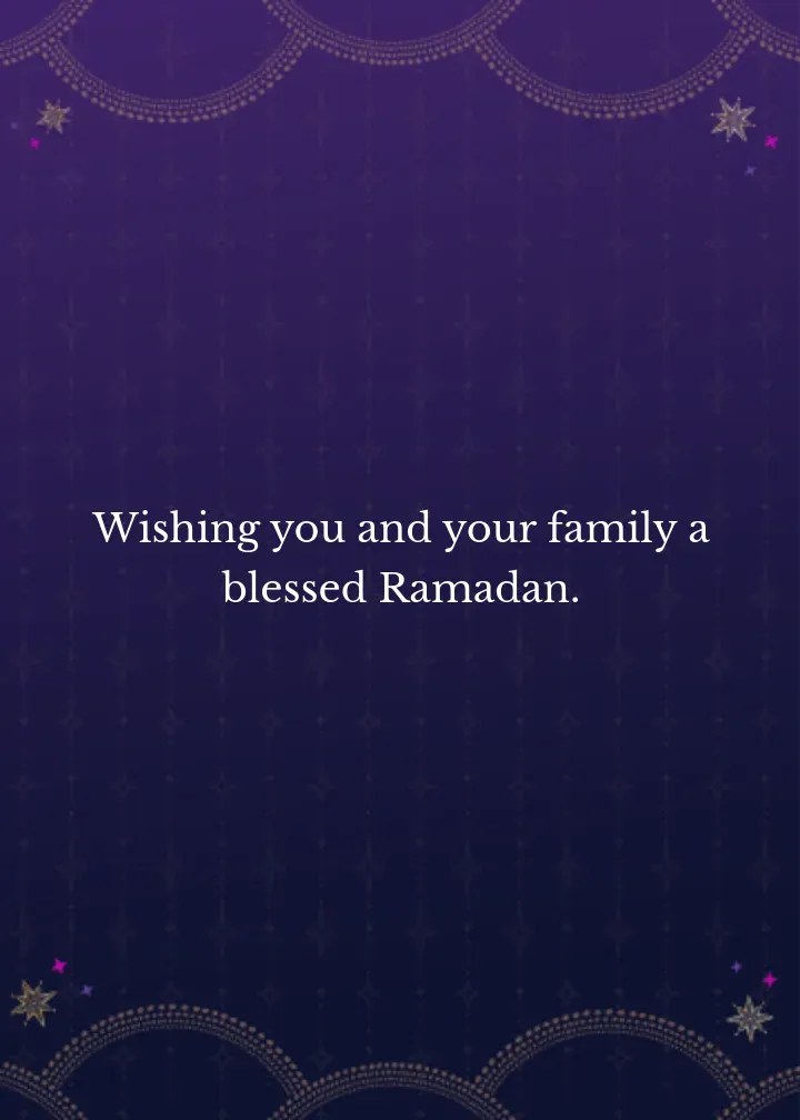 Ramadan Night Lanterns card inside right