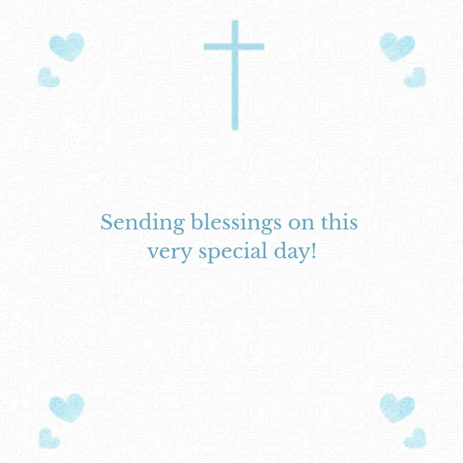 Love Baptism Blue card inside right