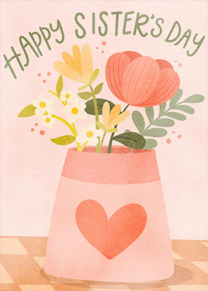 Happy Sister's Day Bouquet card front