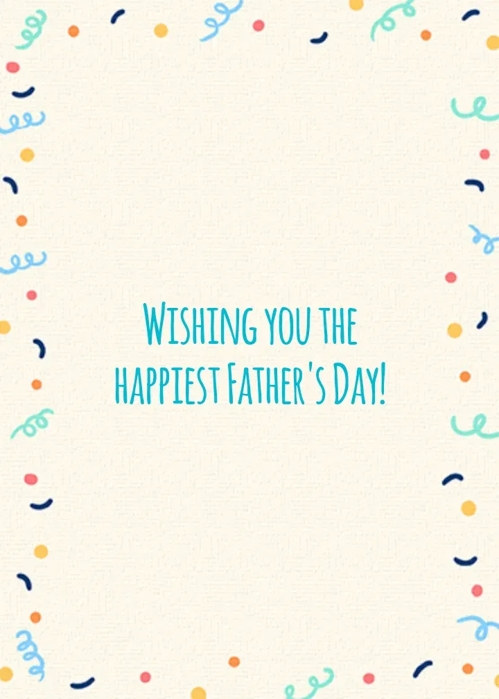 Happy Dad Day card inside right