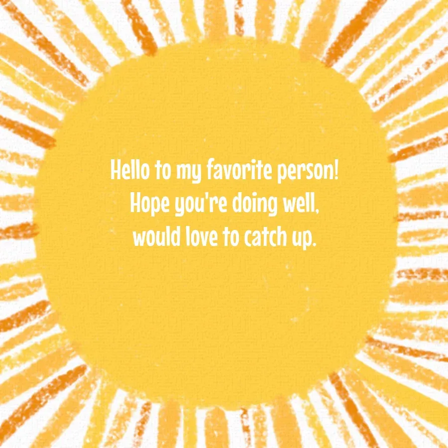 Hello Sunshine card inside right