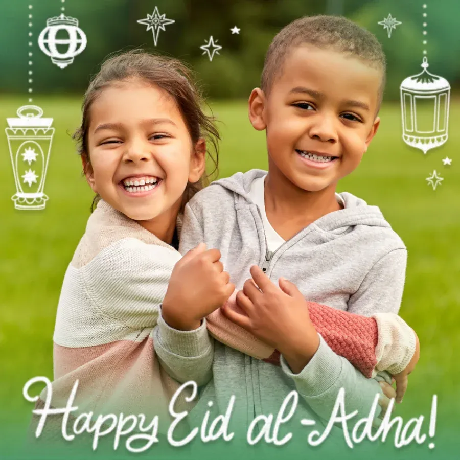 Eid Lantern Photo card front