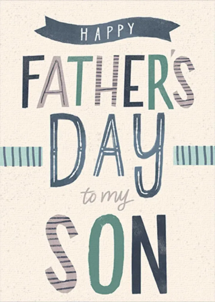 Father's Day To My Son card front