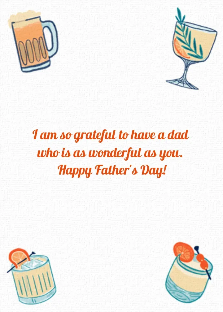 Dad Cheers card inside right