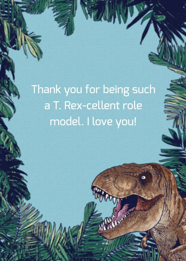 Jurassic | Happy Father's Day card inside right