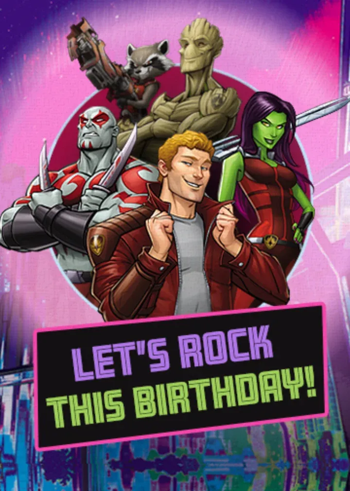 GOTG | Group Happy Birthday card front