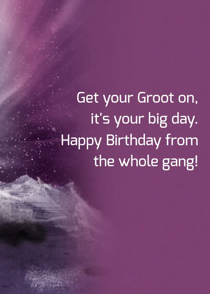 GOTG | Group Happy Birthday card inside right