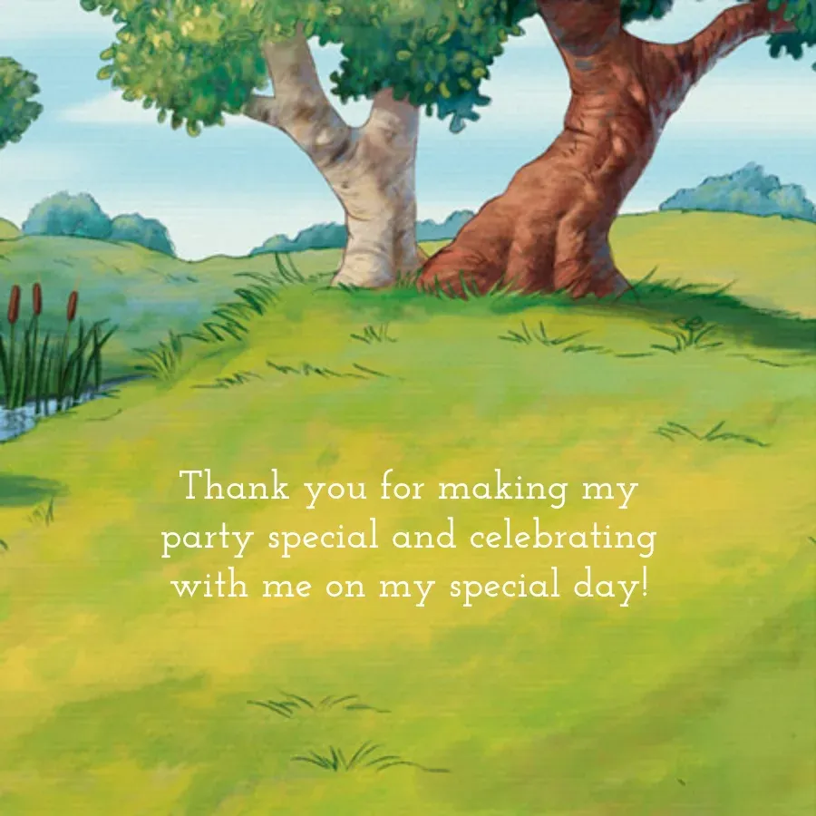Winnie the Pooh | Thank You card inside right