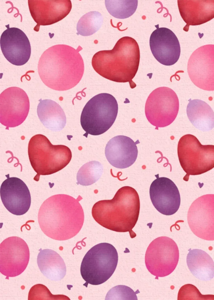 Sister Birthday Balloons card inside left