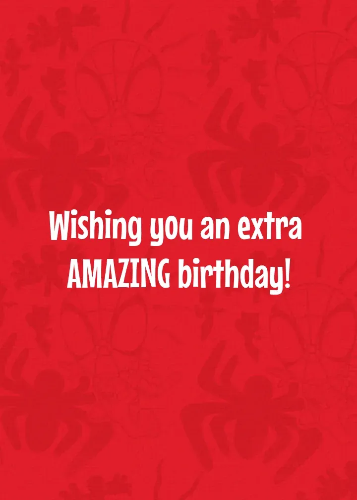 Spidey | Birthday Wishes card inside right