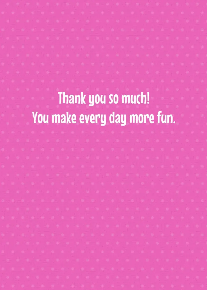 Minnie Mouse Thanks Birthday card inside right