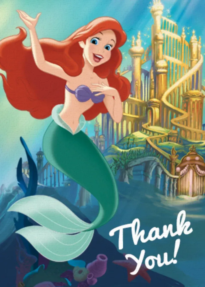 The Little Mermaid Thanks card front