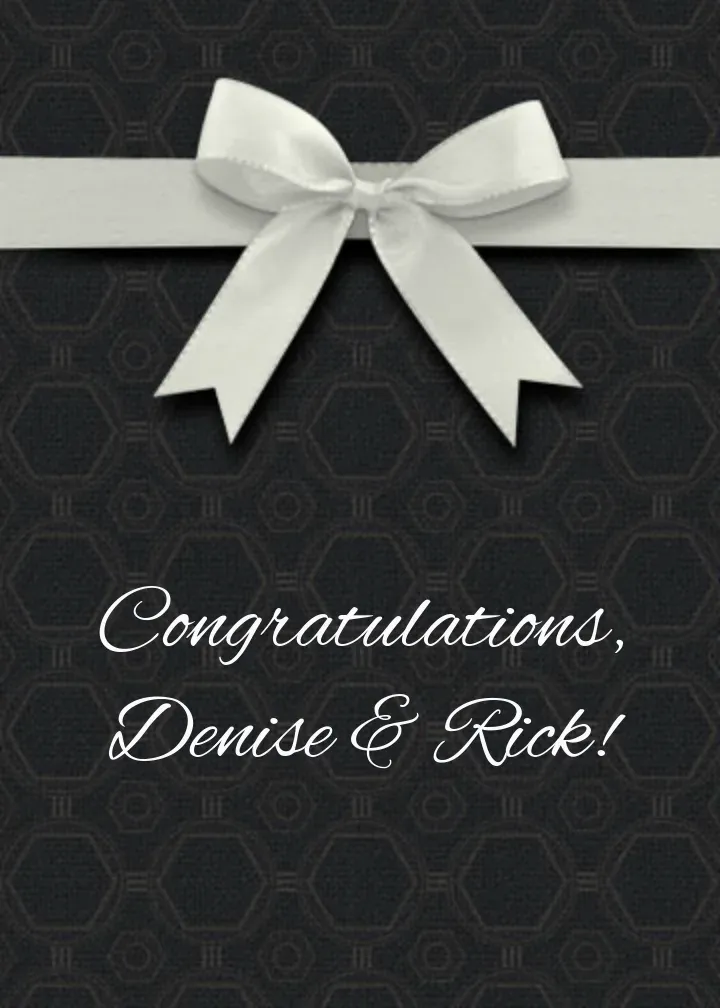 Engagement Bow Congrats card front