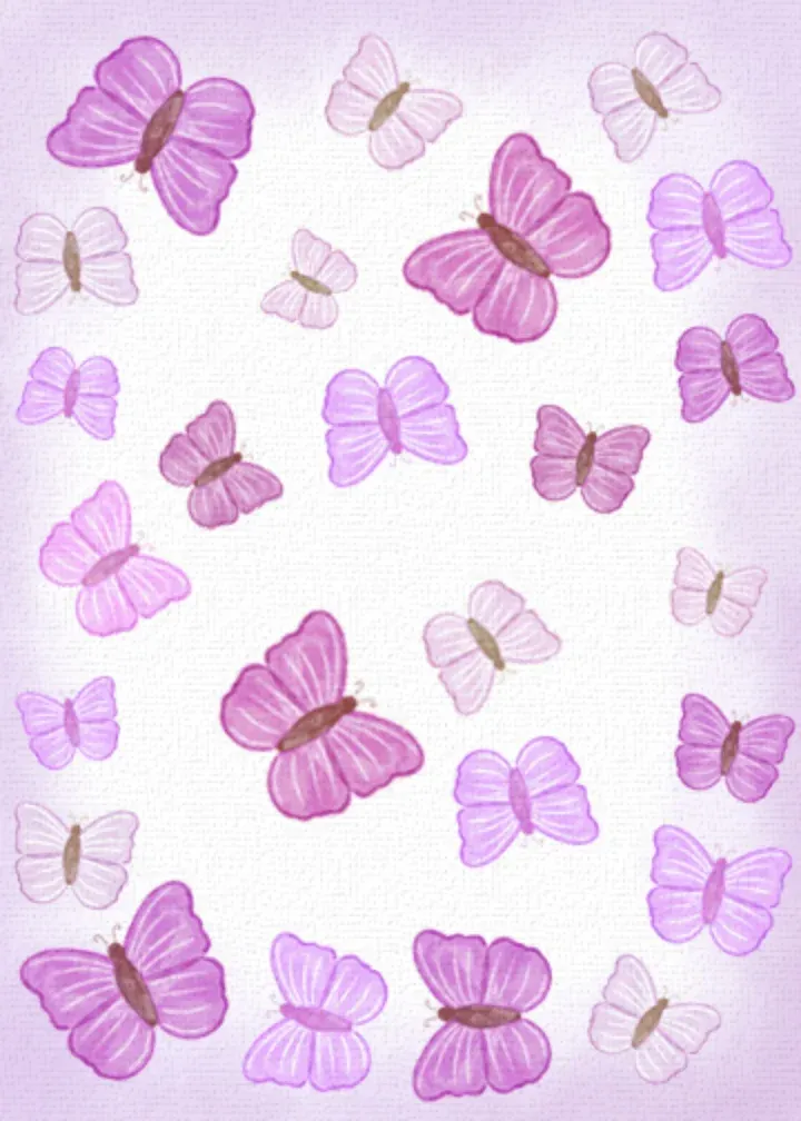 Quinceañera Purple Butterflies card inside left