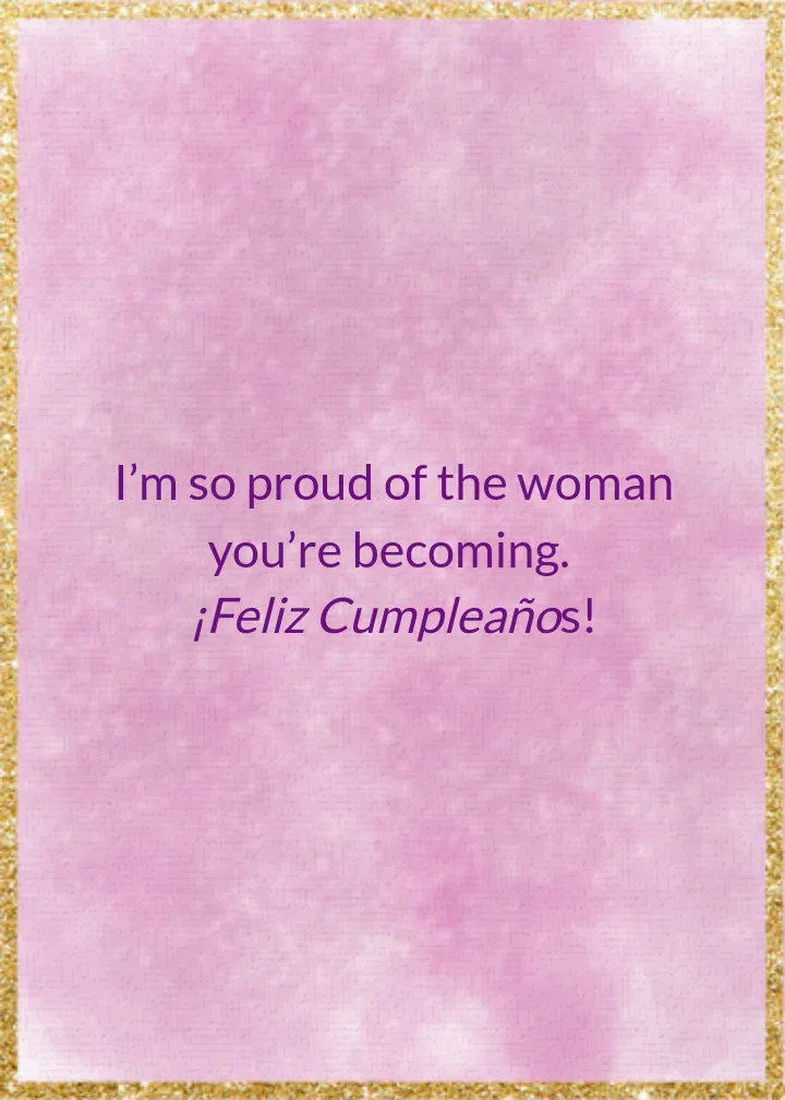 Quinceañera Pink Dress card inside right