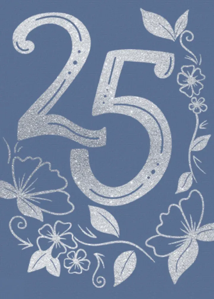 Silver Anniversary card front