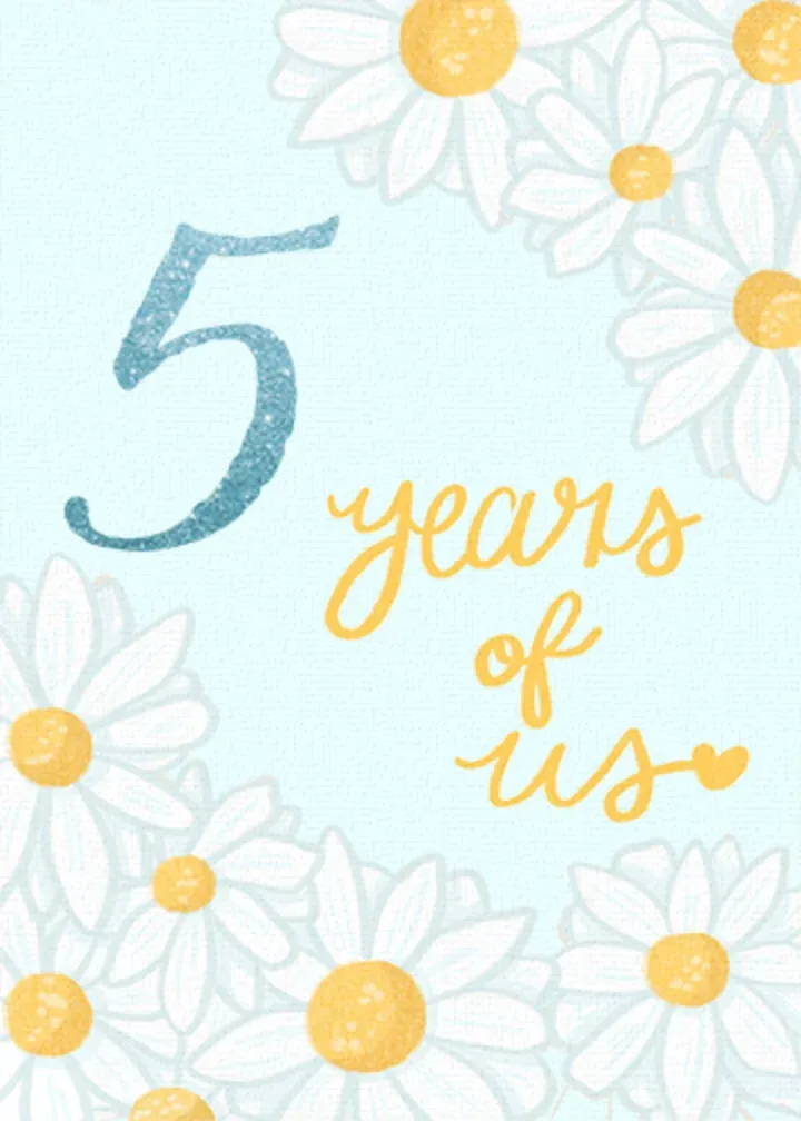 Daisy Anniversary card front