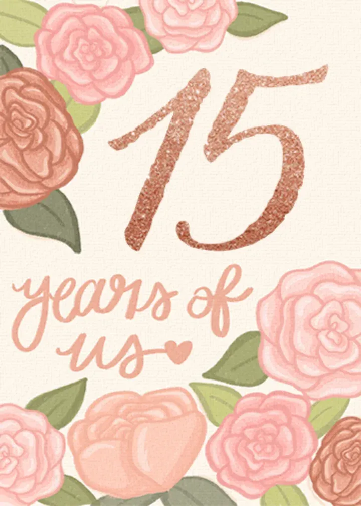 Rose Anniversary card front