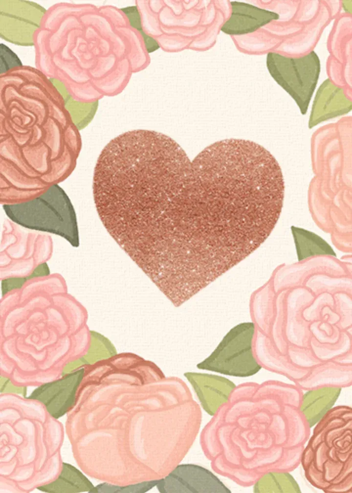 Rose Anniversary card inside left