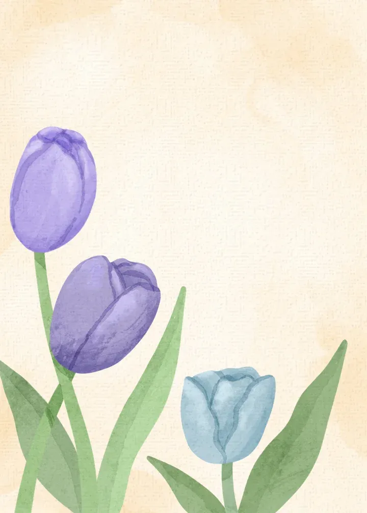 Tulip Arch card inside left