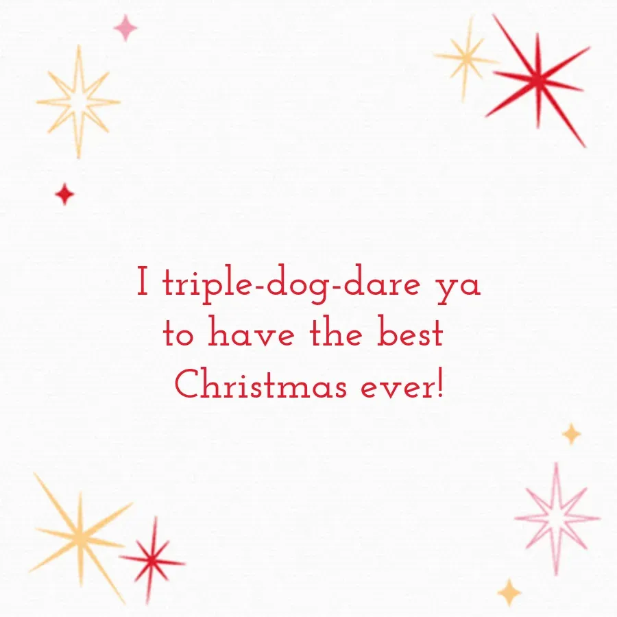 A Christmas Story Merry Christmas card inside right