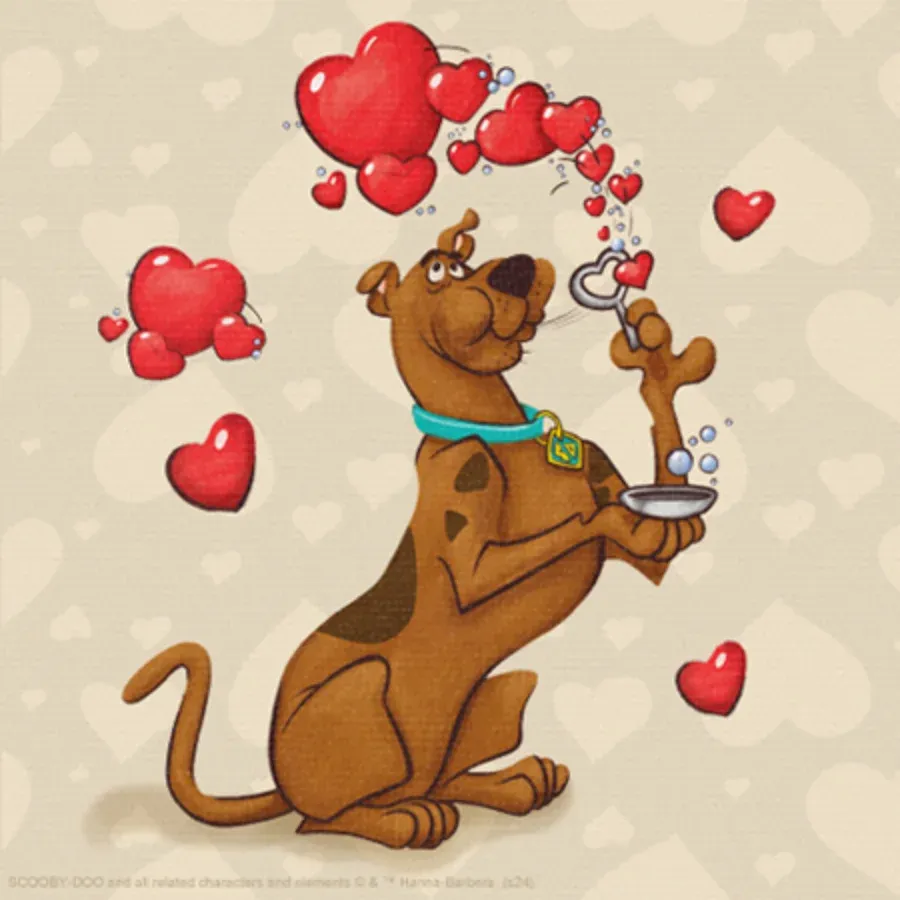 Scooby Doo | Happy Valentine's Day card inside left