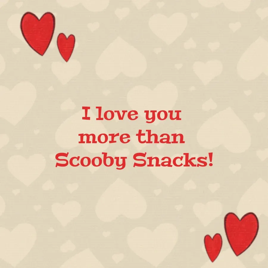 Scooby Doo | Happy Valentine's Day card inside right
