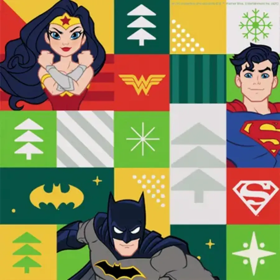 DC Happy Holiday Heroes card inside left