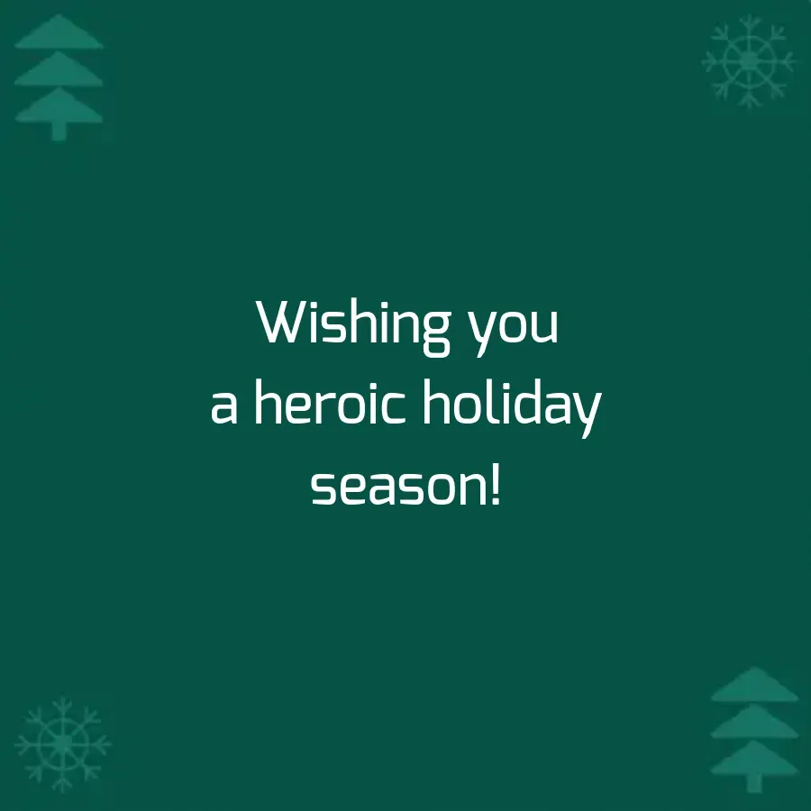 DC Happy Holiday Heroes card inside right
