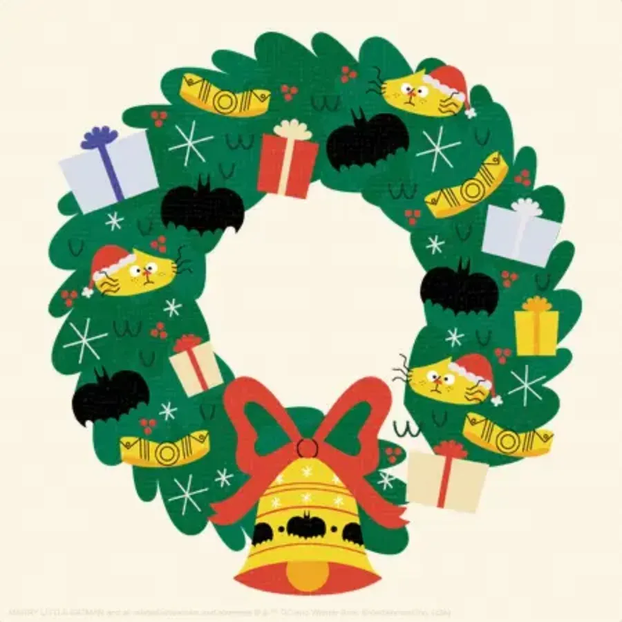 Merry Christmas Little Batman card inside left