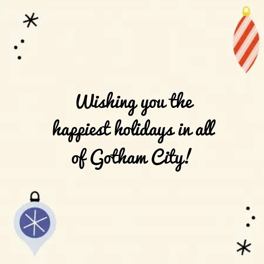 Merry Christmas Little Batman card inside right