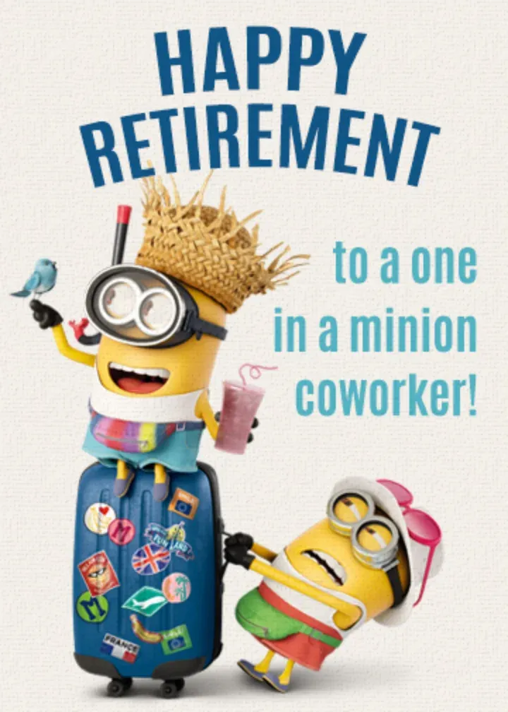 Minions | Happy Retirement card front