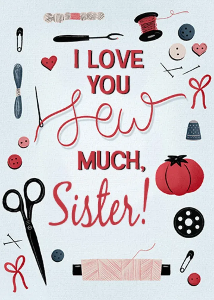 Sewing Sister card front