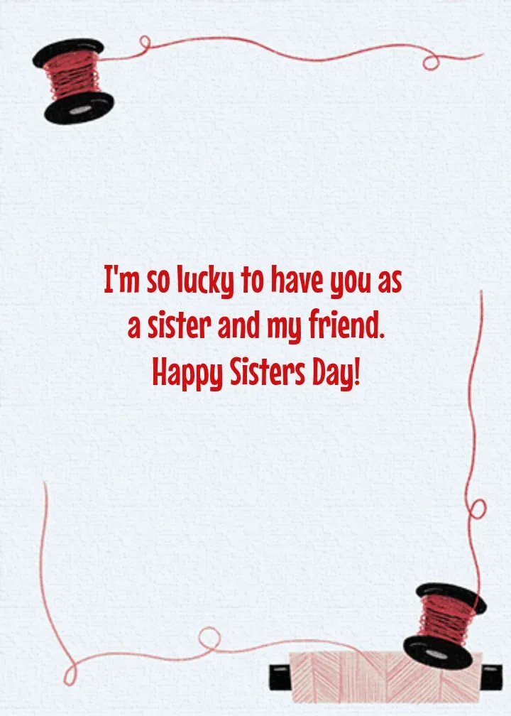 Sewing Sister card inside right