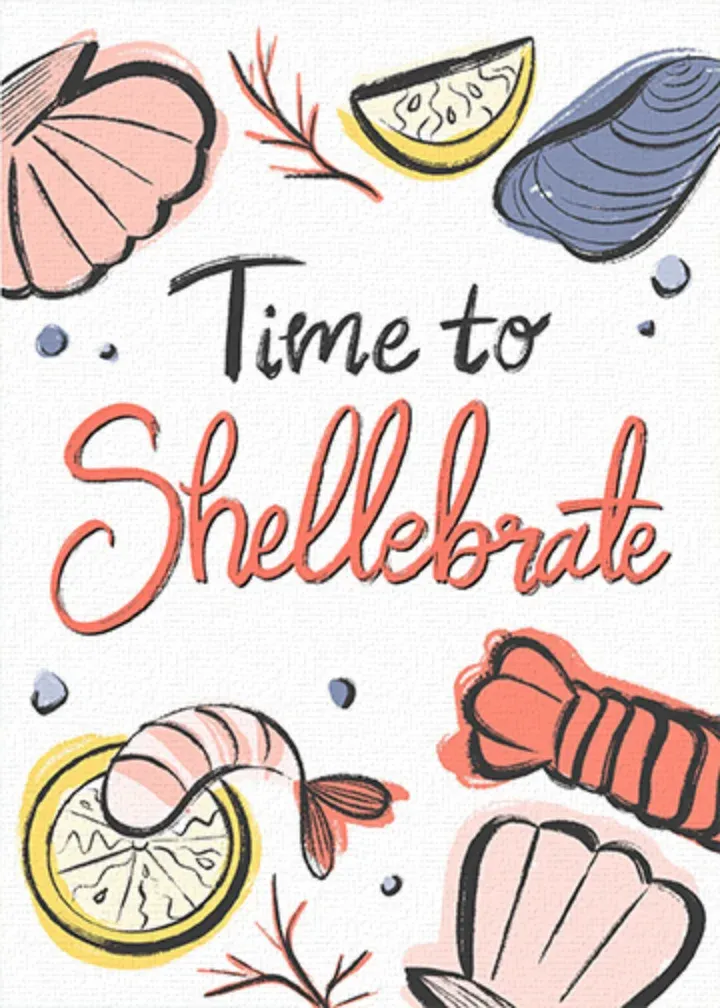 Birthday Sea Shell card front