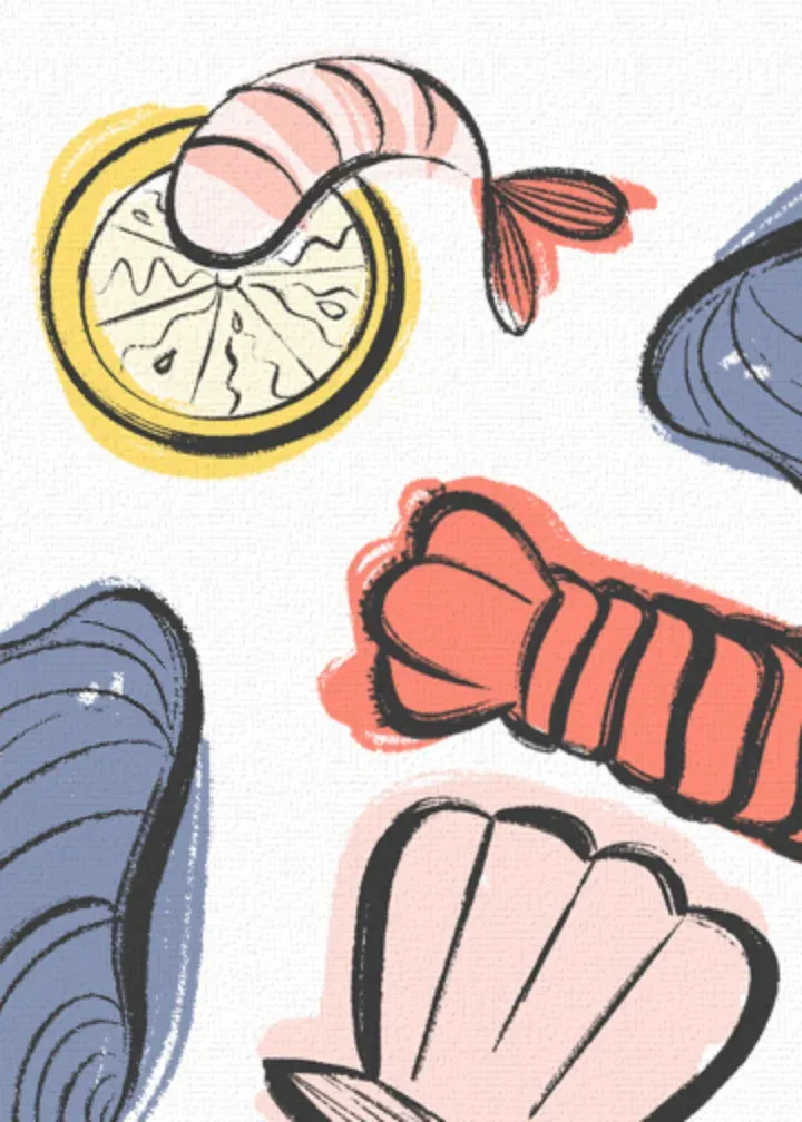 Birthday Sea Shell card inside left